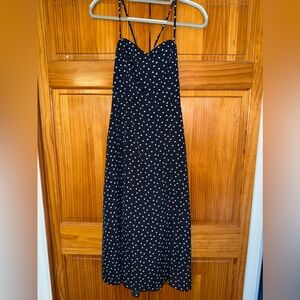 NWT Mi ami Navy Heart Pattern Dress Large